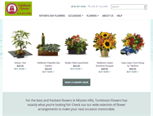 Tablet Screenshot of flowersbytomlinson.com